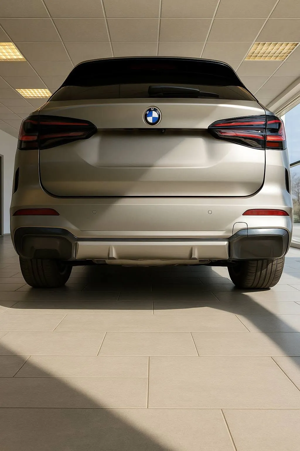 BMW X4 folieret i satin, set bagfra